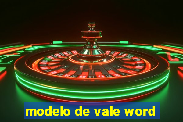 modelo de vale word